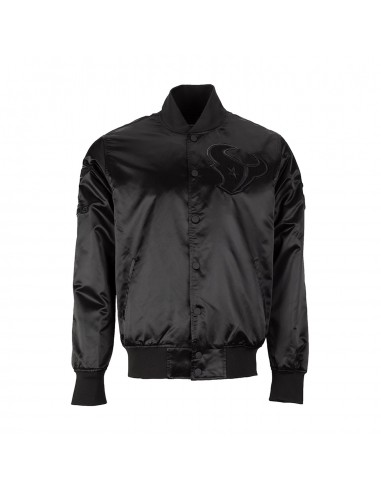 Texans Triple Black Satin Jacket - Mens sur le site 