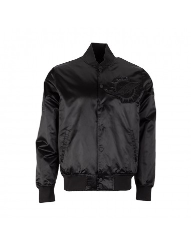 Dolphins Triple Black Satin Jacket - Mens ouvre sa boutique