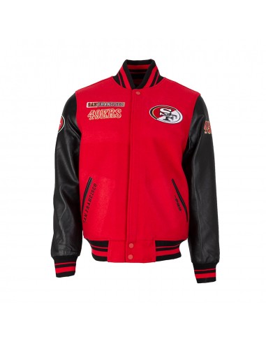 Niners Split Logo Varsity Jacket  - Mens en stock